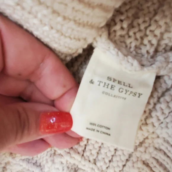 NWT Spell and the gypsy Brunch cable knit sweater - Picture 6 of 7